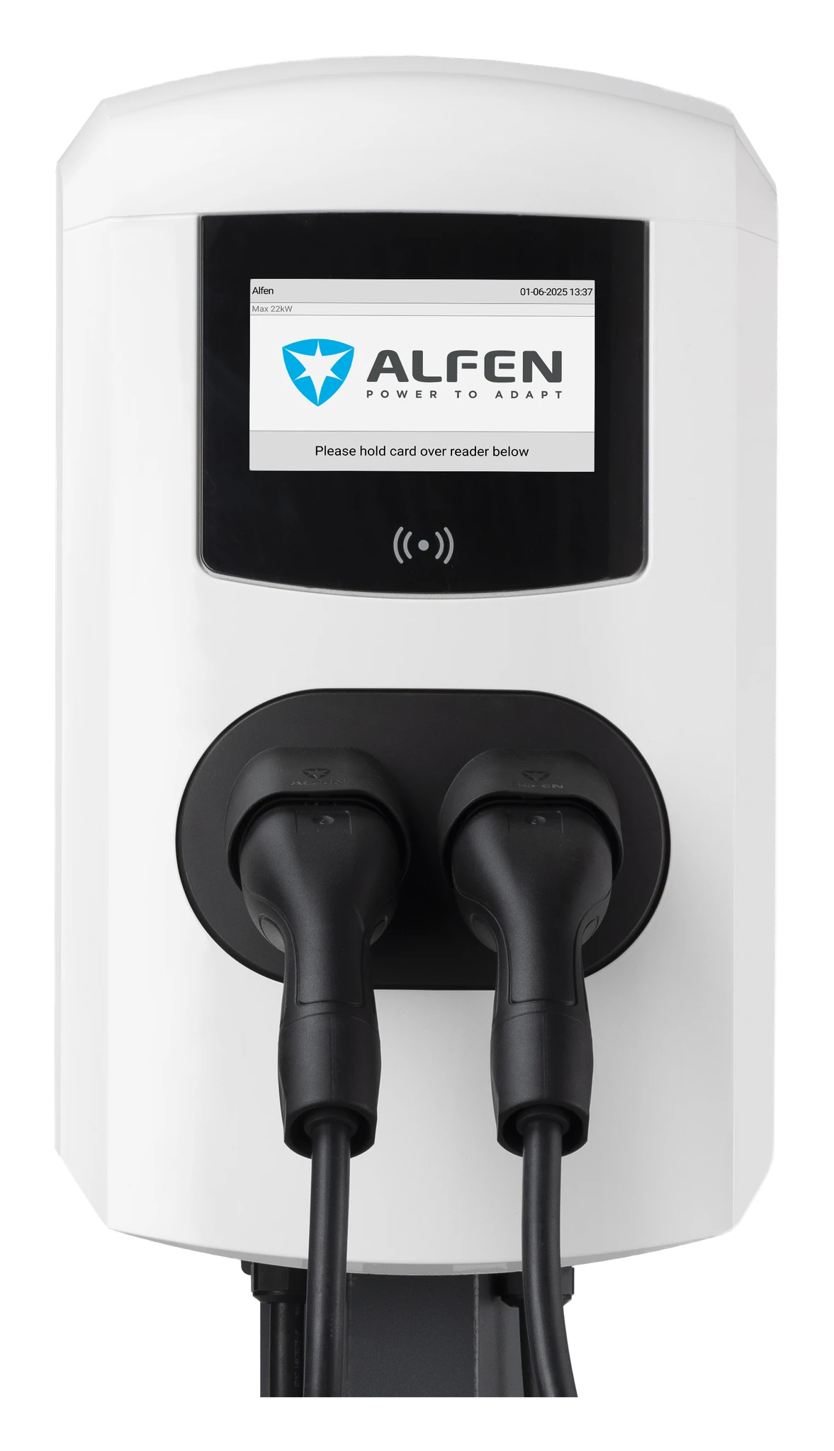 Alfen Eve Double Plus wit met twee vaste laadkabels