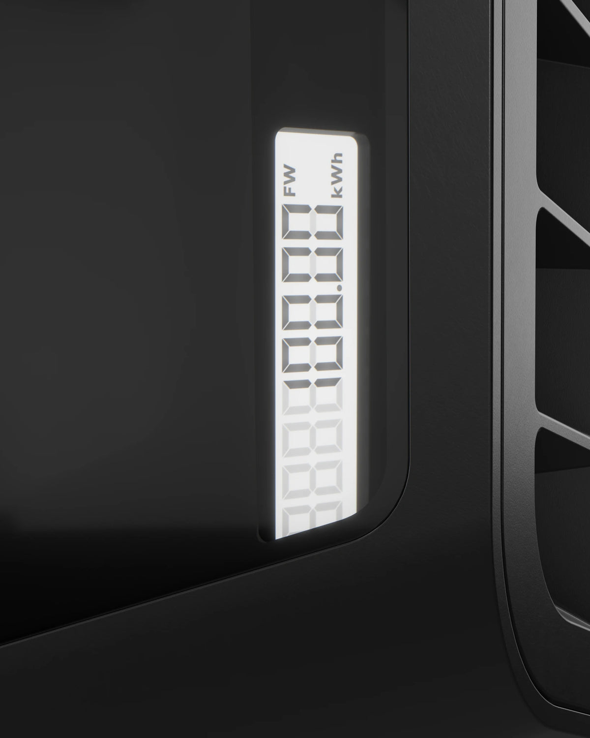 MID-display van de Easee Charge Pro met kWh-stand