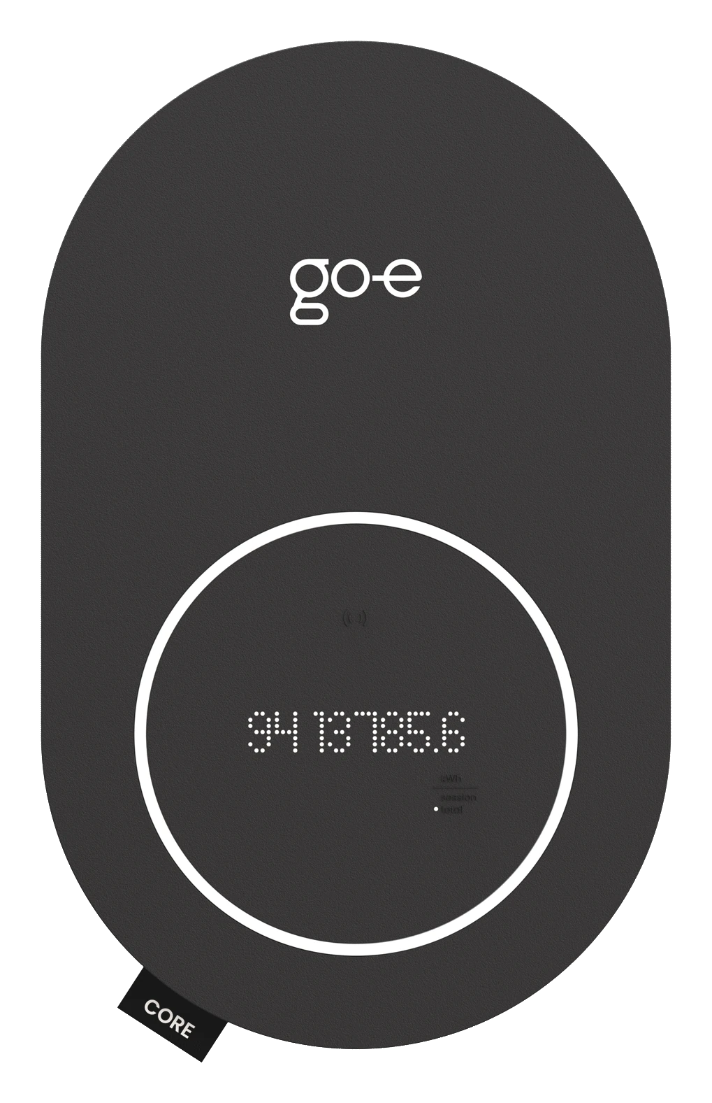 go-e Charger CORE met kWh-display, vooraanzicht