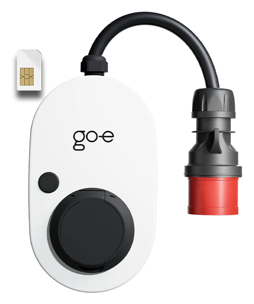 go-e Charger Gemini flex 2.0 met CEE-stekker, vooraanzicht