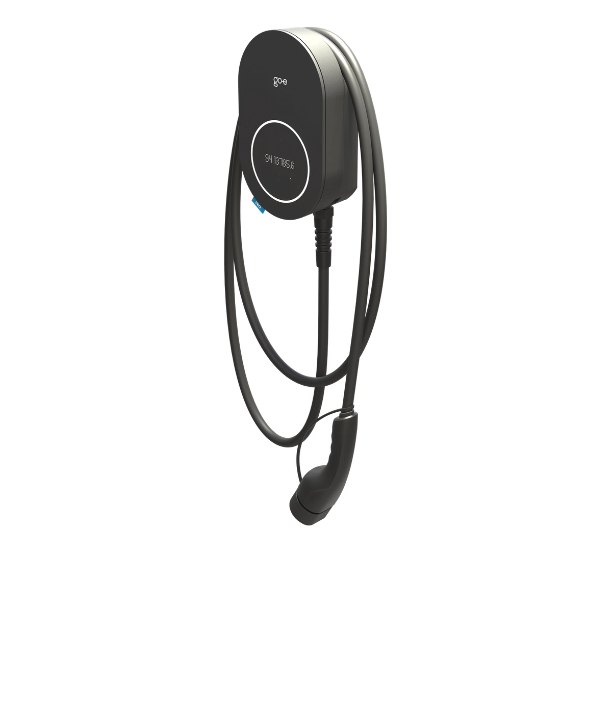 go-e Charger PRO met laadkabel, zijaanzicht