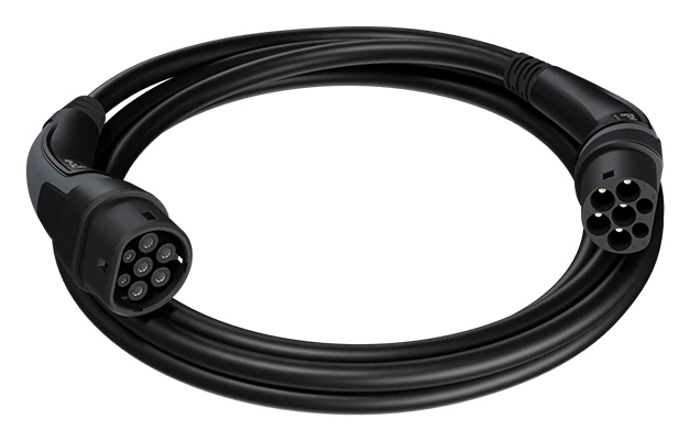 go-e Type 2-laadkabel Black Edition, opgerold
