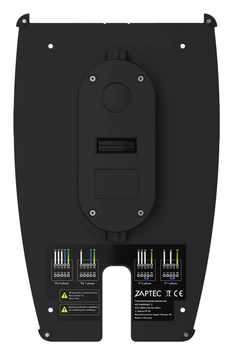 Zaptec Pro backplate