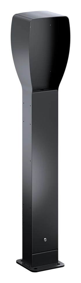 Zaptec Twin Column Premium montagepaal, schuin aanzicht